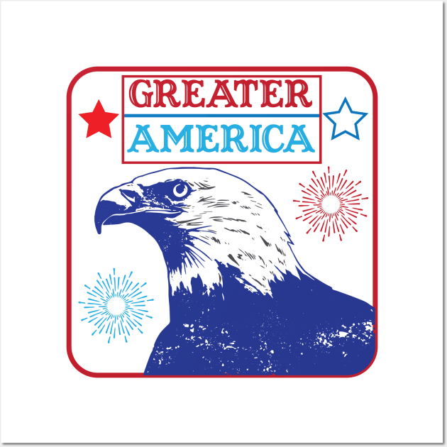 GREATER AMERICA Wall Art by theanomalius_merch